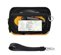 TropicalLife Portefeuille à motif train à vapeur pour femmes, hommes, enfants, filles, garçons, porte-monnaie vintage avec mini fermeture éclair et fenêtre pour carte d'identité, léger et portable