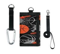 TropicalLife Portefeuille de basket-ball fin et de petite poche pour l'argent, sac de sport, sac à main portable et léger