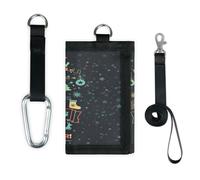 TropicalLife Portefeuille de Noël fin et de petite poche - Organisateur d'argent - Sac à main léger et portable - Motif joyeux Noël