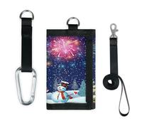 TropicalLife Portefeuille de Noël fin et de petite poche pour argent - Arbre de Noël - Bonhomme de neige - Léger et portable