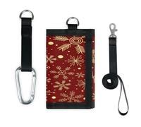 TropicalLife Portefeuille de Noël fin et de petite poche pour monnaie - Motif flocons de neige - Léger et portable