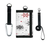 TropicalLife Portefeuille de Noël fin et léger avec motif flocons de neige