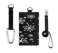 TropicalLife Portefeuille de Noël fin et léger avec motif flocons de neige
