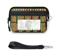 TropicalLife Portefeuille de table de multiplication rétro pour femmes, hommes, enfants, filles, garçons, porte-cartes, mini étui à fermeture éclair avec fenêtre pour carte d'identité, léger et