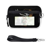 TropicalLife Portefeuille en forme de cercueil squelette pour femmes, hommes, enfants, filles, garçons, porte-cartes, mini fermeture éclair avec fenêtre pour carte d'identité, léger et portable, petit