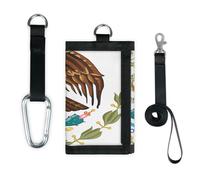 TropicalLife Portefeuille fin avec armoiries mexicaines aigle - Petit sac de rangement pour argent - Léger et portable