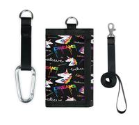 TropicalLife Portefeuille fin avec imprimé licornes magiques - Petit sac de rangement pour argent - Léger et portable