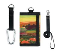 TropicalLife Portefeuille fin avec motif floral et aquarelle - Petite poche - Léger et portable