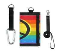 TropicalLife Portefeuille fin avec symbole de paix - Petite poche - Organisateur d'argent - Symbole arc-en-ciel - Léger et portable