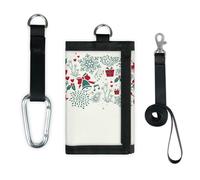 TropicalLife Portefeuille fin et léger avec inscription « Merry Christmas » - Petite poche - Pour monnaie