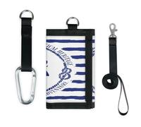 TropicalLife Portefeuille fin et léger avec motif ancre bleue