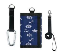 TropicalLife Portefeuille fin et léger avec motif bleu marine