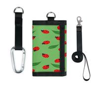 TropicalLife Portefeuille fin et léger avec motif de coccinelle et feuilles