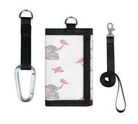 TropicalLife Portefeuille fin et léger avec motif éléphants et petits éléphants