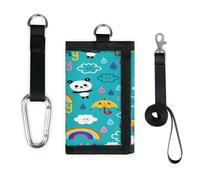 TropicalLife Portefeuille fin et léger avec motif pandas et ours arc-en-ciel