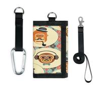 TropicalLife Portefeuille fin et léger avec motif singe hipster