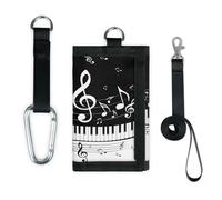 TropicalLife Portefeuille fin et léger avec notes de musique pour piano