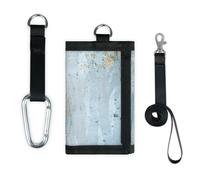 TropicalLife Portefeuille fin et léger en marbre avec motif ondulations marbrées Bleu