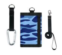 TropicalLife Portefeuille fin et léger pour monnaie Motif camouflage Bleu