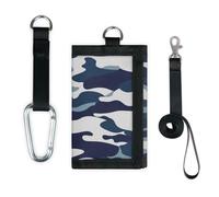 TropicalLife Portefeuille fin et léger pour monnaie Motif camouflage Bleu