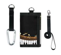 TropicalLife Portefeuille fin pour clavier de piano - Petite poche - Organisateur d'argent - Sac à main léger et portable