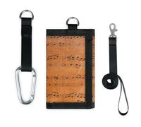 TropicalLife Portefeuille fin pour saxophone et notes de musique - Petite poche - Sac à monnaie léger et portable