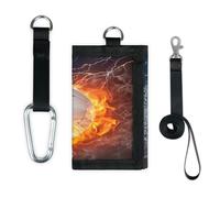 TropicalLife Portefeuille fin pour volley-ball et eau de feu, petite poche, organiseur pour billets, sac à main léger et portable