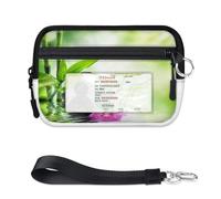 TropicalLife Portefeuille japonais Zen Stone pour femmes, hommes, enfants, filles, garçons, porte-monnaie japonais, mini porte-cartes zippé avec fenêtre pour carte d'identité, léger et portable, petit