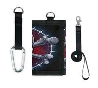 TropicalLife Portefeuille mexicain avec motif tête de mort - Petit sac de rangement pour argent - Léger et portable