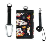 TropicalLife Portefeuille mexicain en forme de tête de mort - Petit sac de poche - Léger et portable