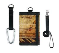TropicalLife Portefeuille vintage avec notes de musique de piano - Petite poche - Léger et portable
