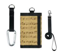 TropicalLife Portefeuille vintage fin et léger avec motif notes de musique