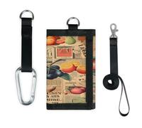 TropicalLife Portefeuille vintage pour journaux, fruits, petite poche, organiseur de monnaie, sac à main léger et portable
