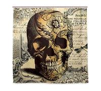 TropicalLife Rideau de Douche Motif tête de Mort Motif tête de Mort avec Crochets 180 x 180 cm