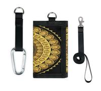TropicalLife Round Art Mandala Portefeuille mince petite poche organisateur d'argent sac mandala léger portable porte-monnaie monnaie