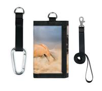 TropicalLife Run Horse - Portefeuille fin et léger pour monnaie - Petite poche