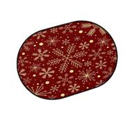 TropicalLife Tapis de porte d'entrée de Noël pour salon, cuisine, maison, salle de bain, flocons de neige de Noël, tapis lavable pour intérieur et extérieur, paillasson antidérapant, 40 x 60 cm