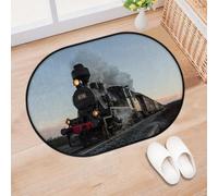TropicalLife Tapis d'entrée en train du matin pour salon, cuisine, maison, salle de bain, tapis de bain à vapeur, tapis lavable pour intérieur et extérieur, paillasson antidérapant, 40 x 60 cm