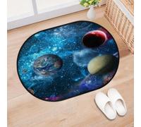 TropicalLife Tapis d'entrée galaxie planète étoilée pour salon, cuisine, maison, salle de bain, tapis lavable pour intérieur et extérieur, paillasson antidérapant, 40 x 60 cm