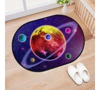 TropicalLife Tapis d'entrée Planet pour salon, cuisine, maison, salle de bain, galaxie, planète, tapis lavable pour intérieur et extérieur, paillasson antidérapant, 40 x 60 cm
