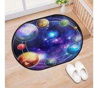 TropicalLife Tapis d'entrée Planet pour salon, cuisine, maison, salle de bain, univers galaxie, planète, tapis lavable pour intérieur et extérieur, paillasson antidérapant, 40 x 60 cm