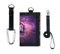 TropicalLife Tiger Galaxy Nebula Portefeuille fin et léger pour monnaie