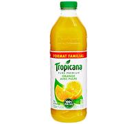 Tropicana Orange avec pulpe, 100% pur jus, format familial - La bouteille de 1,5L