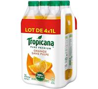 Tropicana Jus d'orange sans pulpe - Les 4 bouteilles de 1l