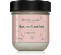 Tropicandle Plum, Rose & Patchouli bougie parfumée 170 ml
