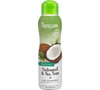 TropiClean Shampoing médicamenteux pour chien et chat – Avoine & arbre à thé – 355 ml