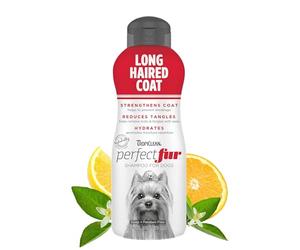 Tropiclean PerfectFur Long Haired Coat Shampoo for Dogs, 16oz - Made in USA - Unique Breed Specific Formula for Detangling & Dematting Long Haired Dogs - Effectively Moisturizes - Naturally Derived