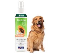 TropiClean Spray Désodorisant pour Animaux de compagnie Chiens & Chats - Parfum Longue Tenue - Sans Paraben & Sans Colorant - Brume de Papaye, 236 ml