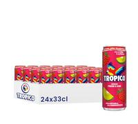 Tropico Boisson aux Fruits Saveur Fraise et Kiwi, Canette 33cl, Pack de 24
