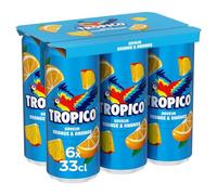 TROPICO - Boisson Orange Ananas Savoureuse et Rafraîchissante, Pack 6 canettes 33cL